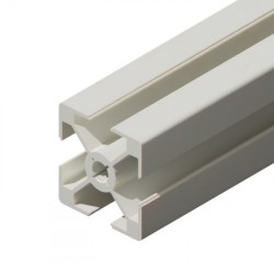 پروفیل آلومینیومی شیاردار 25*25 آنودایز نقره‌ای