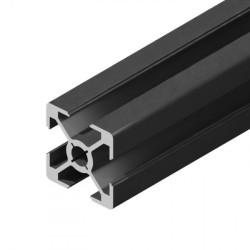 پروفیل آلومینیومی شیاردار 20*20 آنودایز مشکی