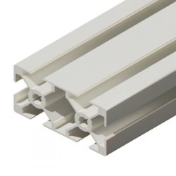 پروفیل آلومینیومی شیاردار 50*25 آنودایز نقره‌ای
