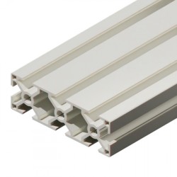 پروفیل آلومینیومی شیاردار 90*30 آنودایز نقره‌ای