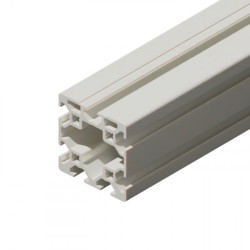 پروفیل آلومینیومی شیاردار 60*60 سنگین آنودایز نقره‌ای