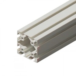 پروفیل آلومینیومی شیاردار 50*50 آنودایز نقره‌ای